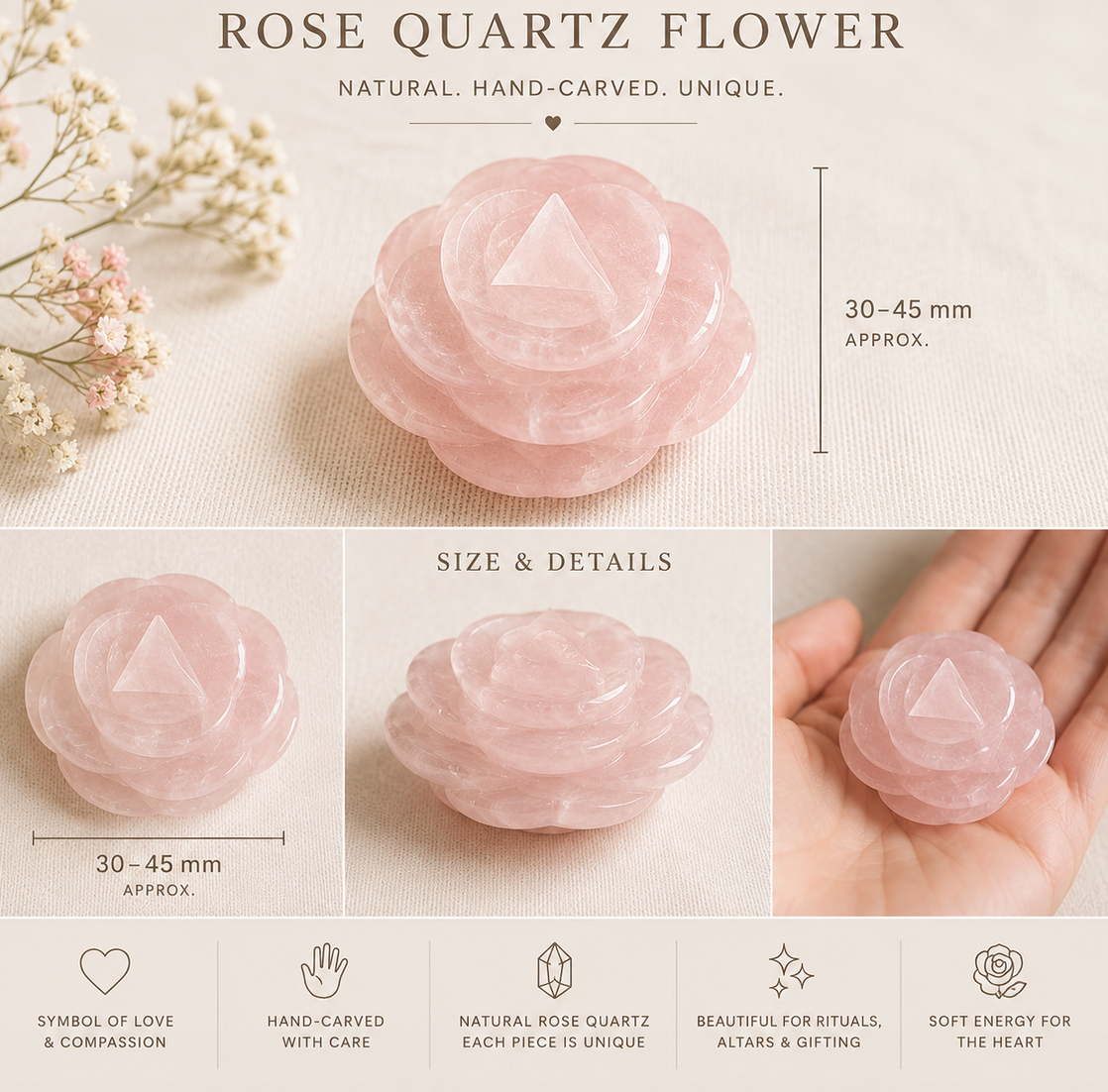 Rose Quartz Rose
